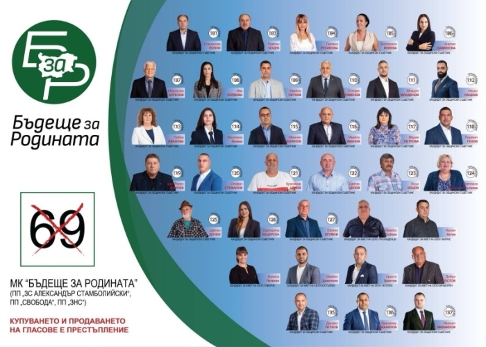 Вижте кандидатите за общински съветници във Враца на МК  „Бъдеще за родината“ 