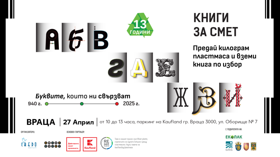 Донеси пластмаса, вземи книга – „Книги за смет“ идва във Враца на 27 април