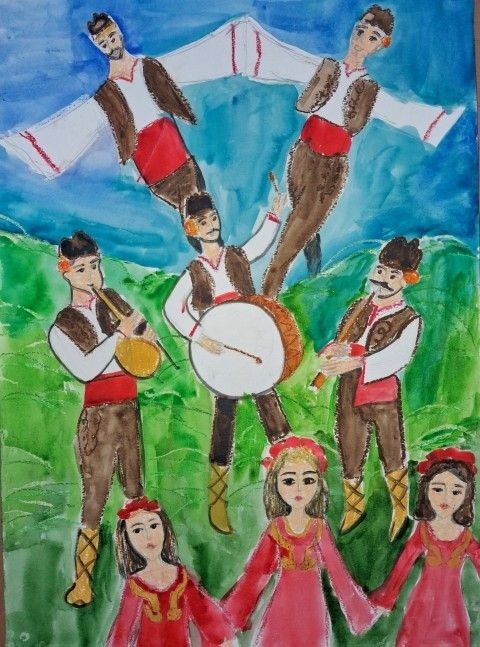 Деца от 16 държави рисуваха за конкурса „Тъпан бие, хоро се вие“