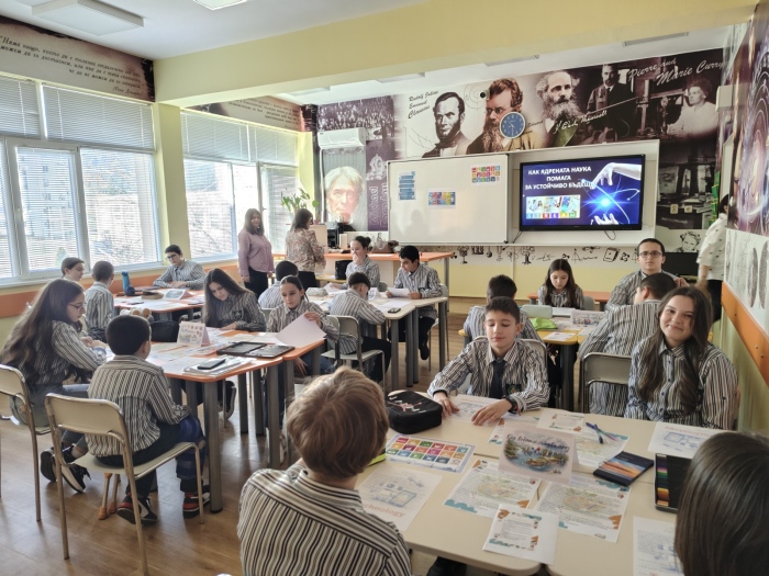 Интердисциплинарен урок за устойчиво бъдеще в ППМГ - Враца