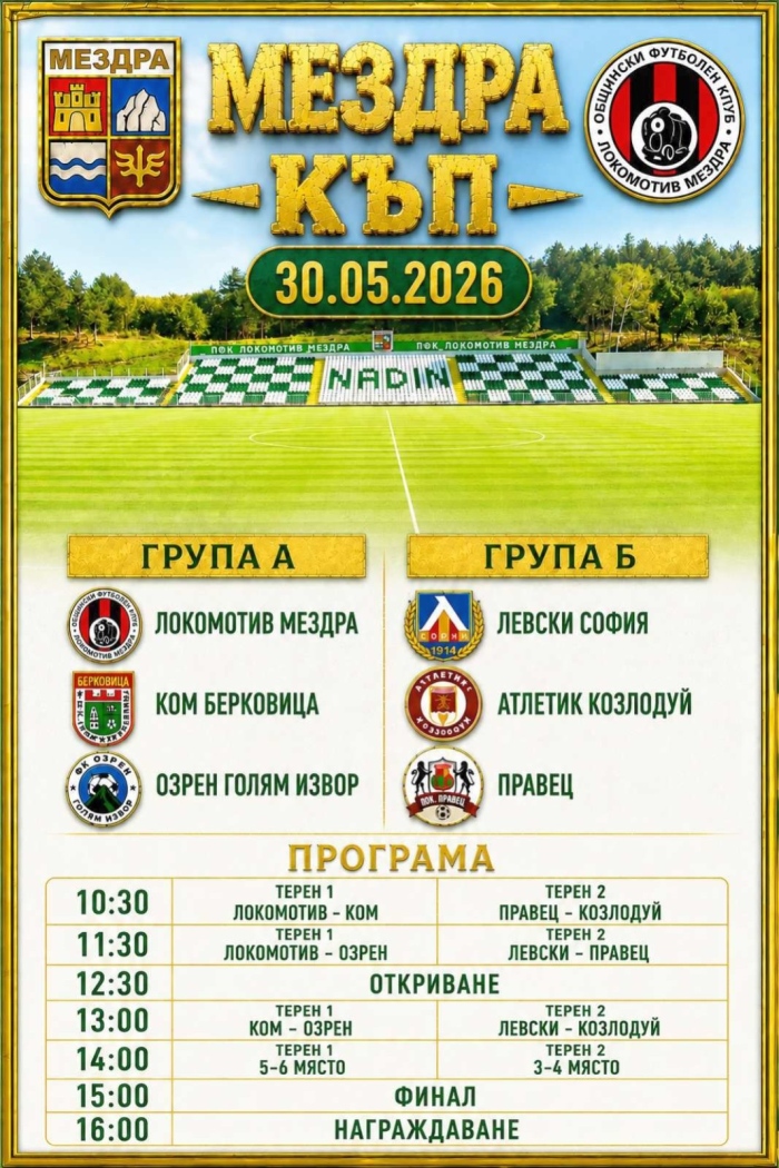 Втори детски футболен турнир „Мездра Къп“