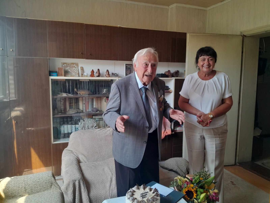 Община Видин поздрави столетника Марин Ганчев 