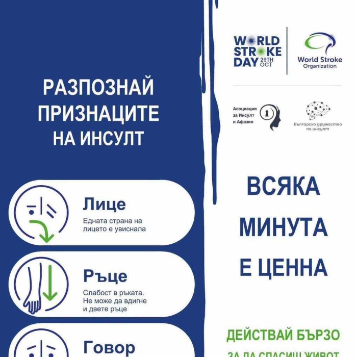 29 октомври – Световен ден за борба с инсулта